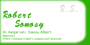 robert somosy business card